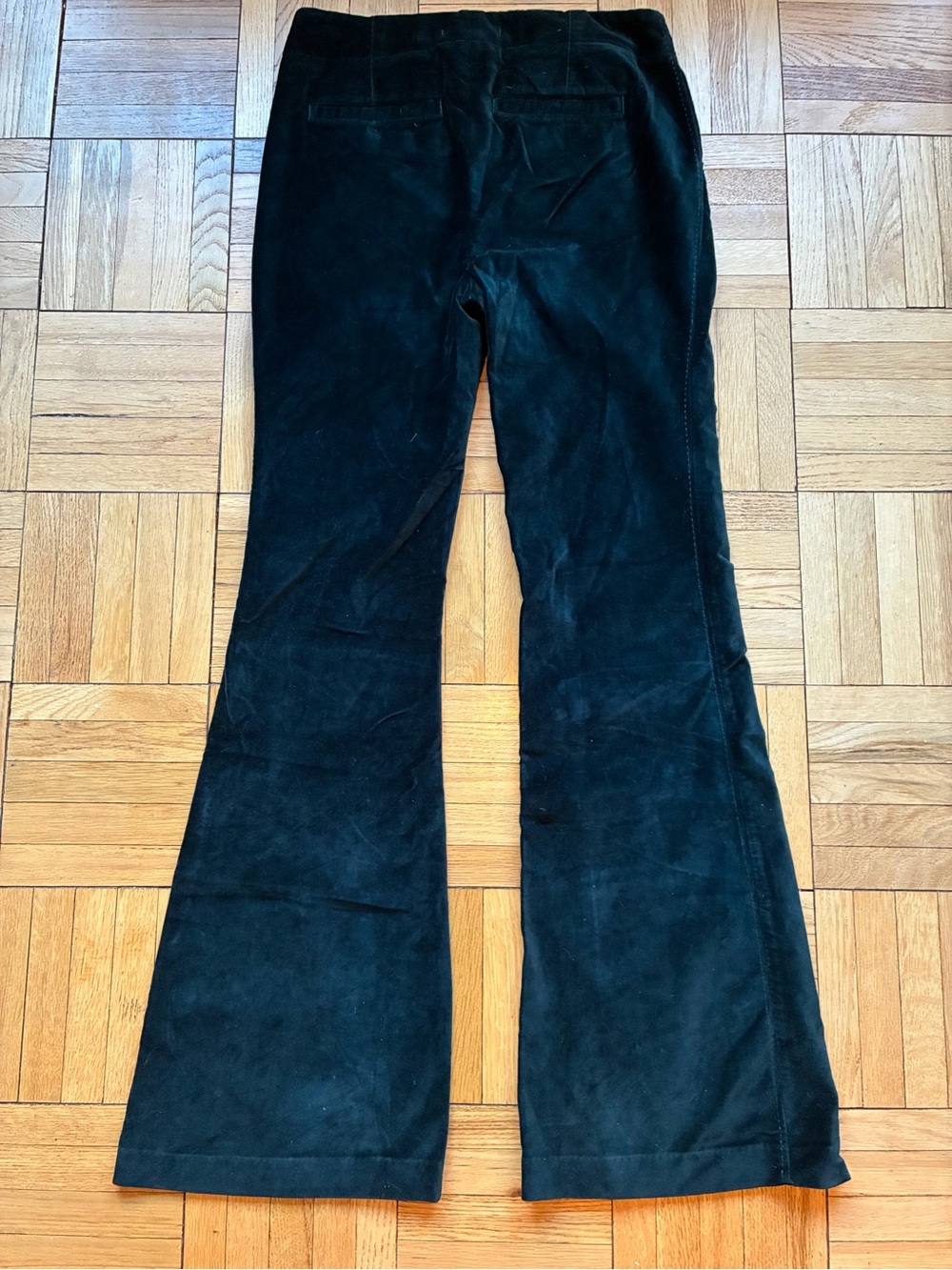 NWOT Free People Blue-Green Velvet Flares